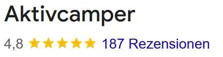 Bewertung Rezension von Aktivcamper in Google 