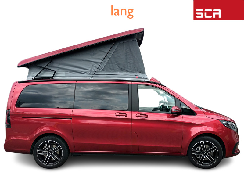 SCA 152 Aufstelldach Vito V-Klasse EQV 447 lang nachrüsten (Komfort Bett mit Tellerfedern Polstermaße ca. 108cm x 192cm x 4cm, leerer Kastenwagen (keine Innenverkleidung), Standard weiß (ohne Aufpreis), Panorama Zeltbalg, Ja mit Abnahme und tech. Gutachten)