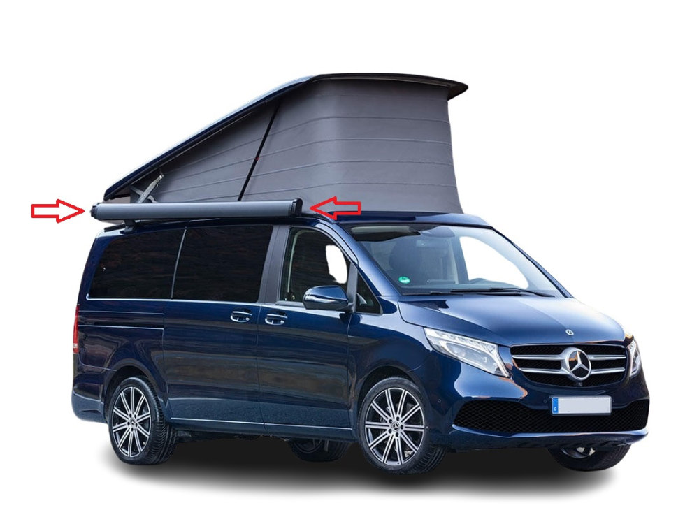Thule Markise für Mercedes Marco Polo mit original Adapter Westfalia (447 (2014 - ), 260cm, Ja)