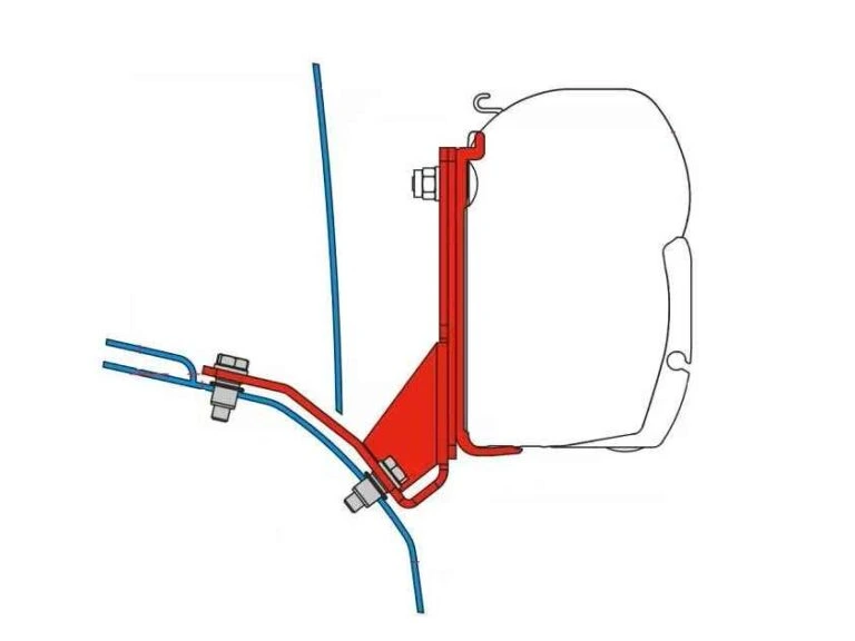 Halterungssatz Ducato für Seitenmarkisen Fiamma SCA Aufstelldach
