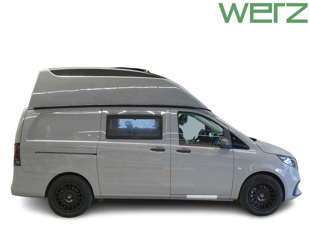 Hochdach Vito V-Klasse Werz Premium Line 639 447 Camper (ohne Himmel, Ja Innenverkleidungsset, klappbares Bett inkl. Faltmatratze, Standard weiß (ohne Aufpreis), Ja mit Abnahme beim TÜV)